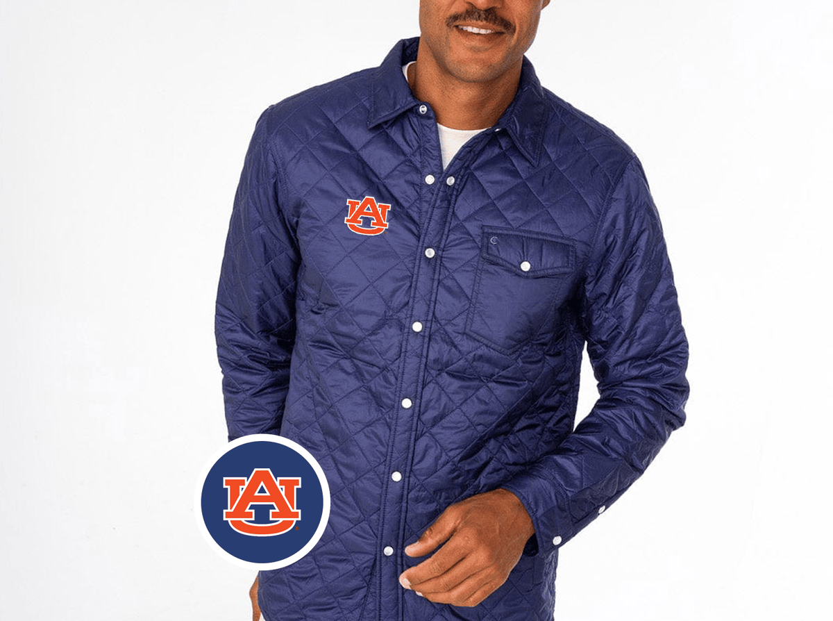 Criquet Auburn Quilted Shacket in AU, Navy, view 2