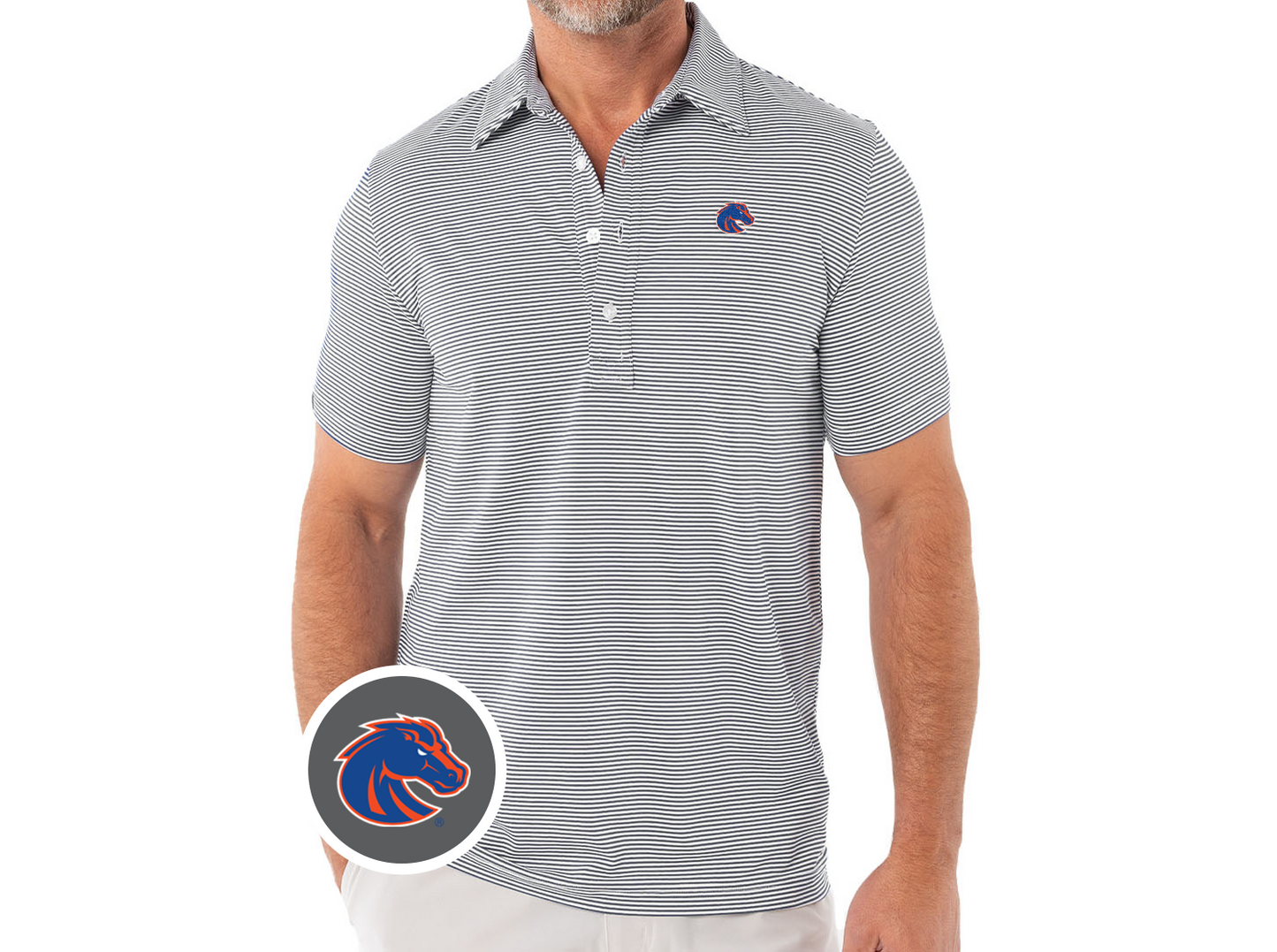 Criquet Boise State in Sport Range, Bronco, Hobby Stripe Grey/White, view 1