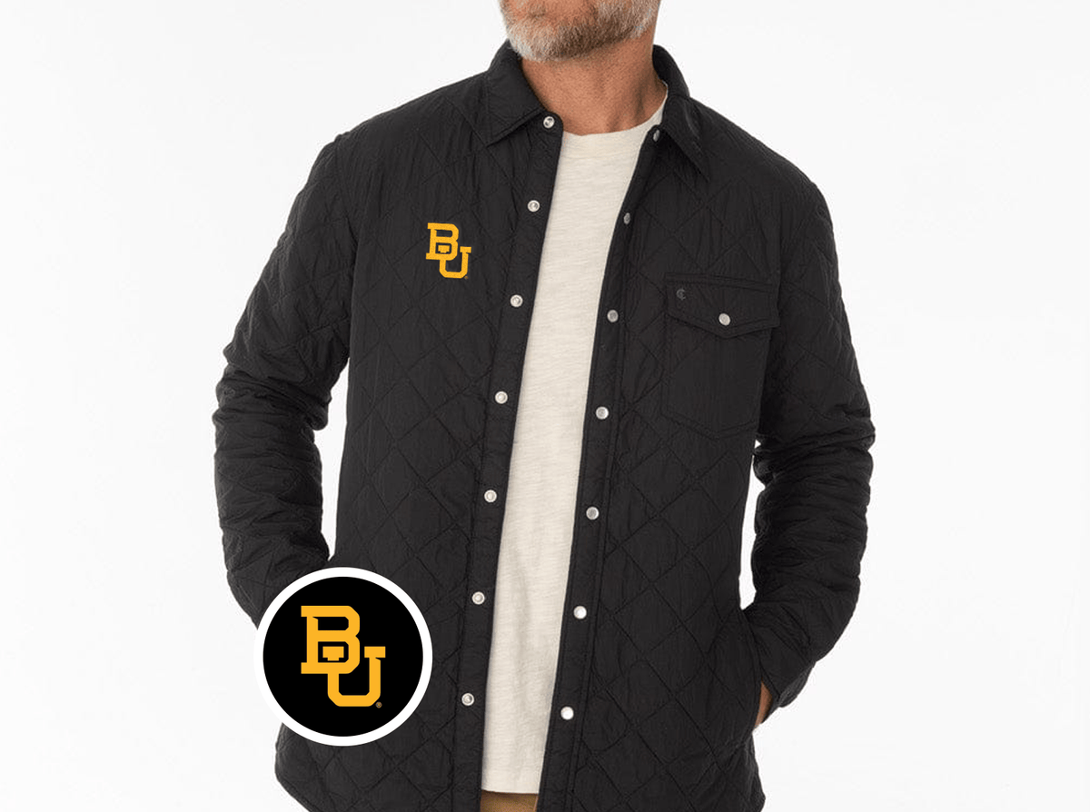 Criquet Baylor Quilted Shacket in BU, Black, view 2