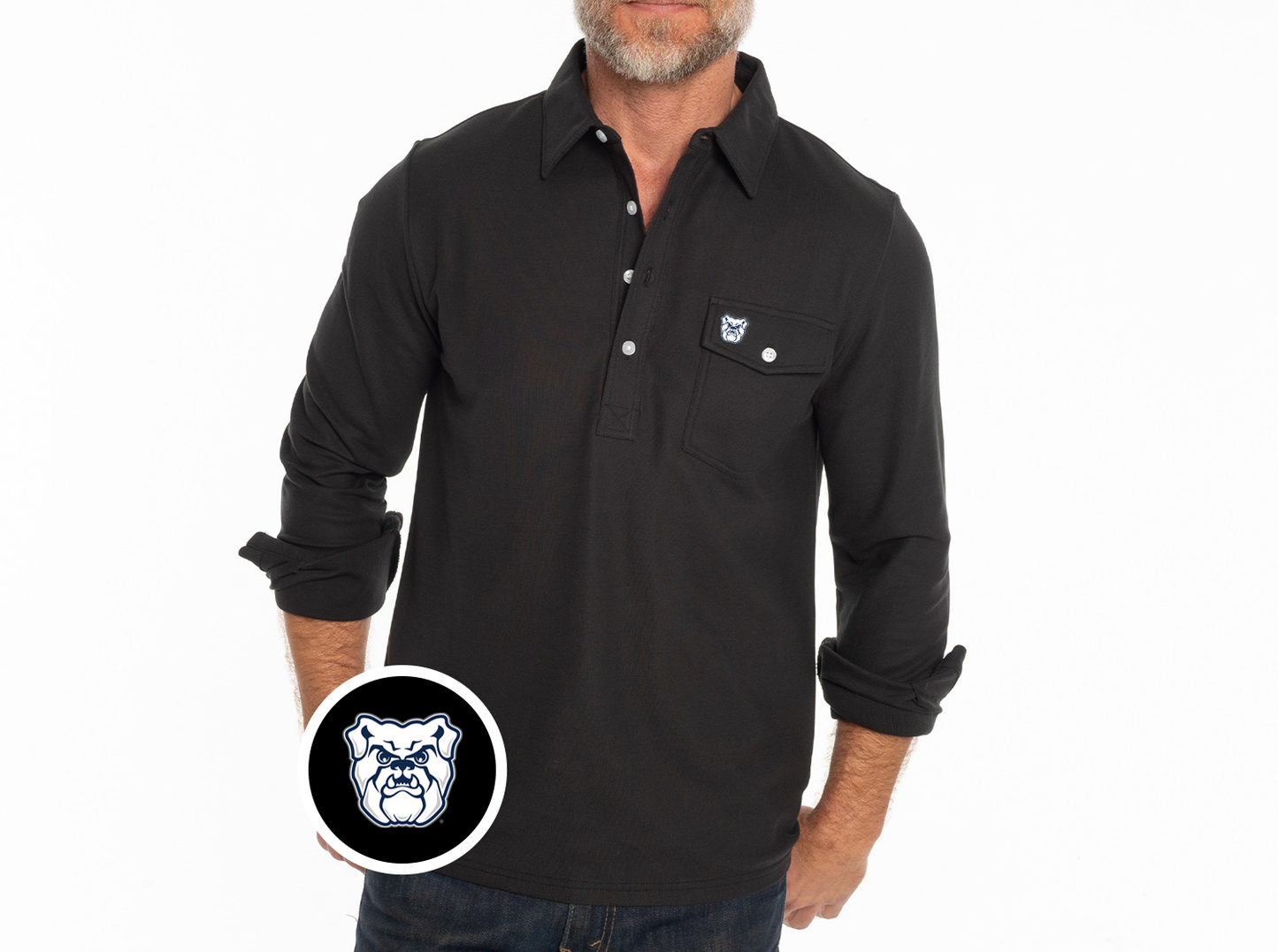 Butler - Coach's Long Sleeve Players Shirt - Bulldog - Blackstone