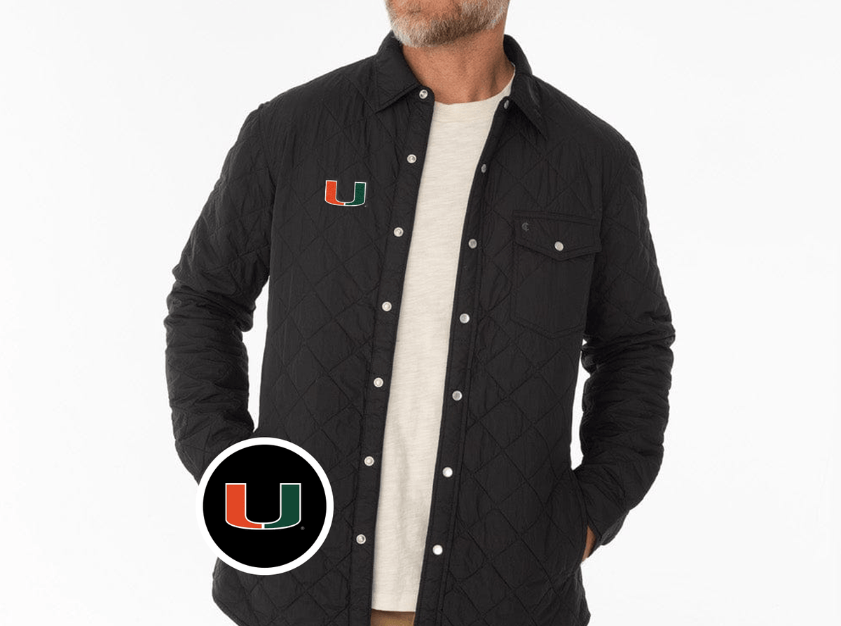 Criquet Miami Quilted Shacket in U Icon, Black, view 2