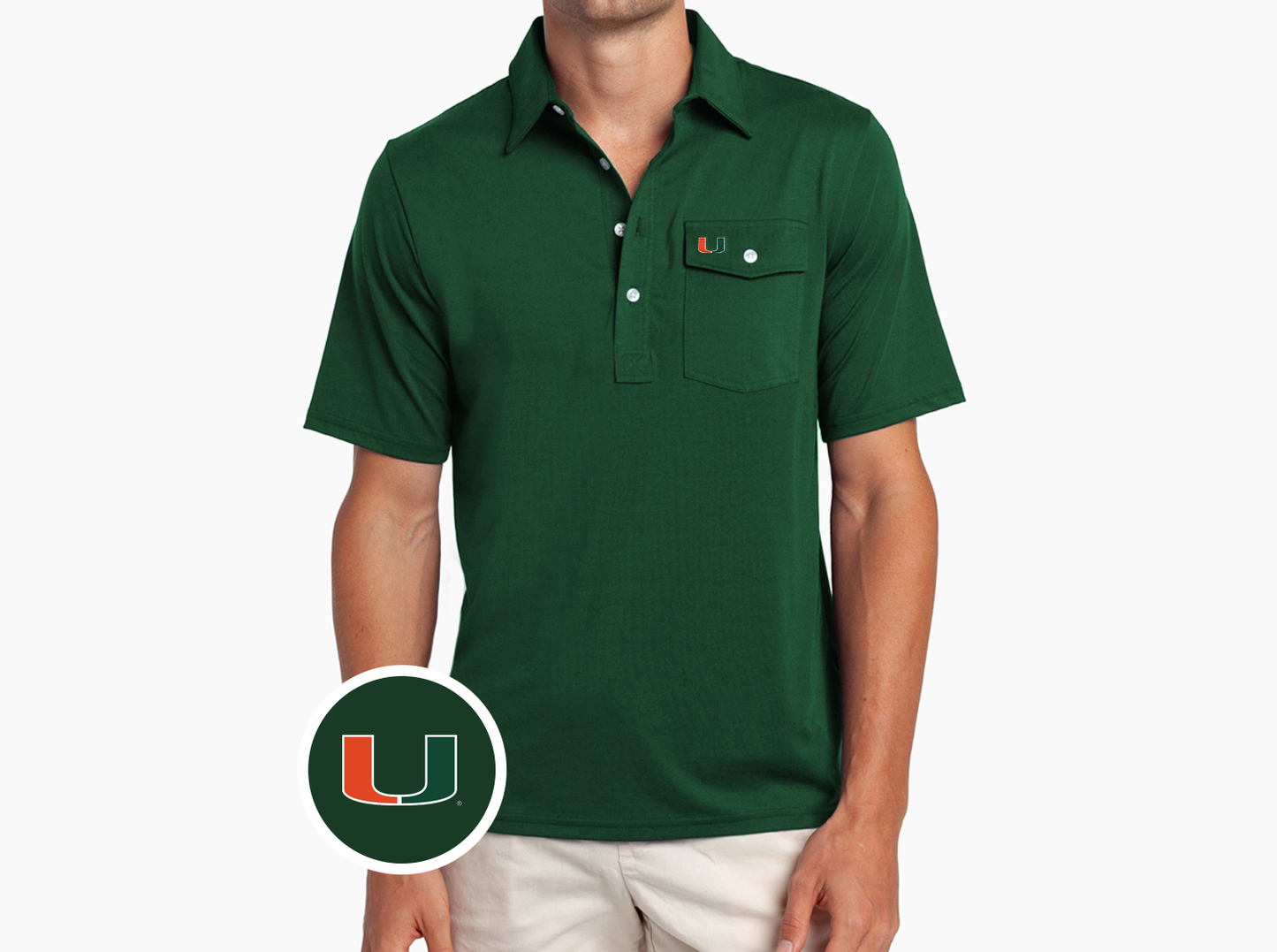 Criquet Miami in Coaches Players Shirt, U, Dark Green, view 2