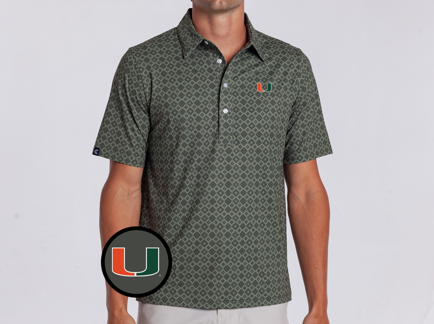 Miami - Coach's Range Polo - U - Durango Print Green