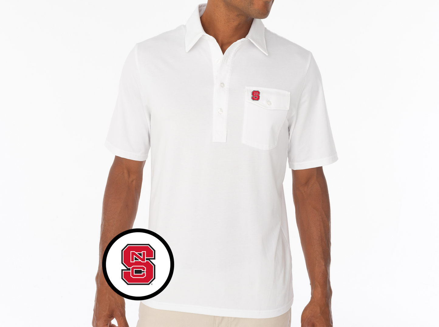 Criquet NC State Coach's Players Shirt in NCS, White, view 2