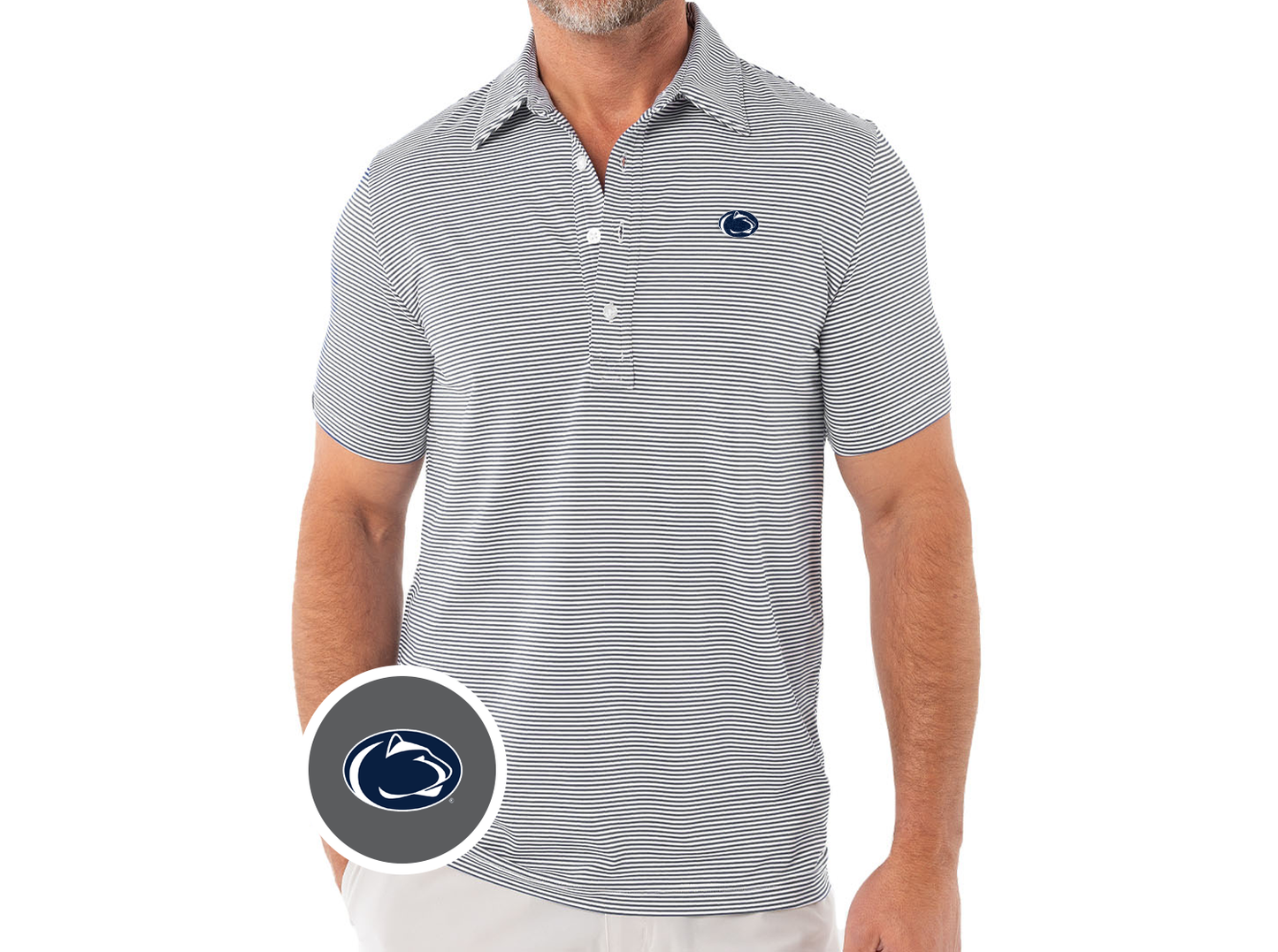 Criquet Penn State in Sport Range, Lion, Hobby Stripe Grey/White, view 1