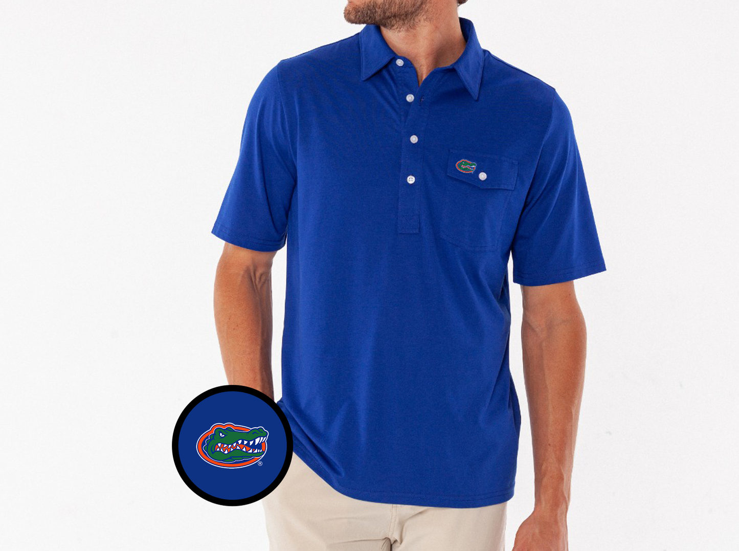 Criquet Florida Coach's Players Shirt in Albert, Blue, view 1
