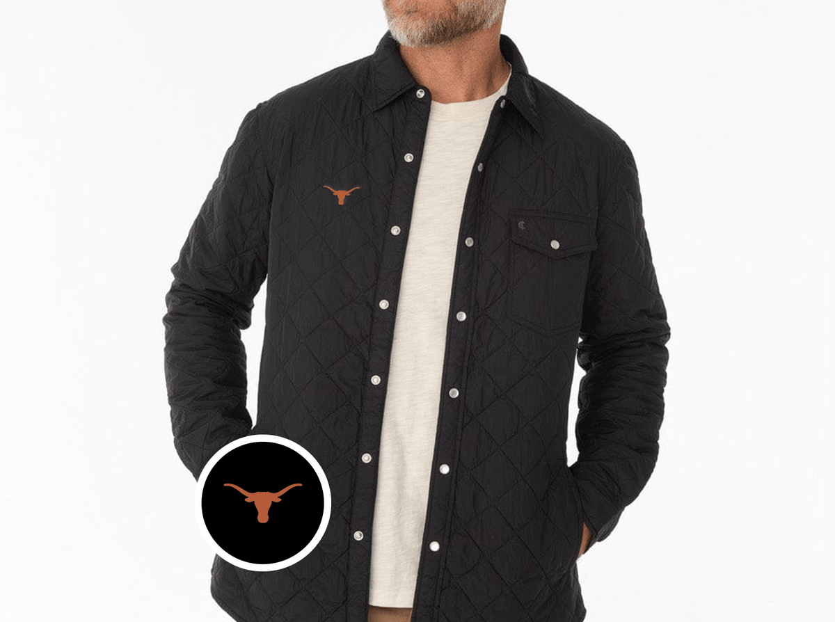 Criquet Texas Quilted Shacket in Longhorn, Black, view 2