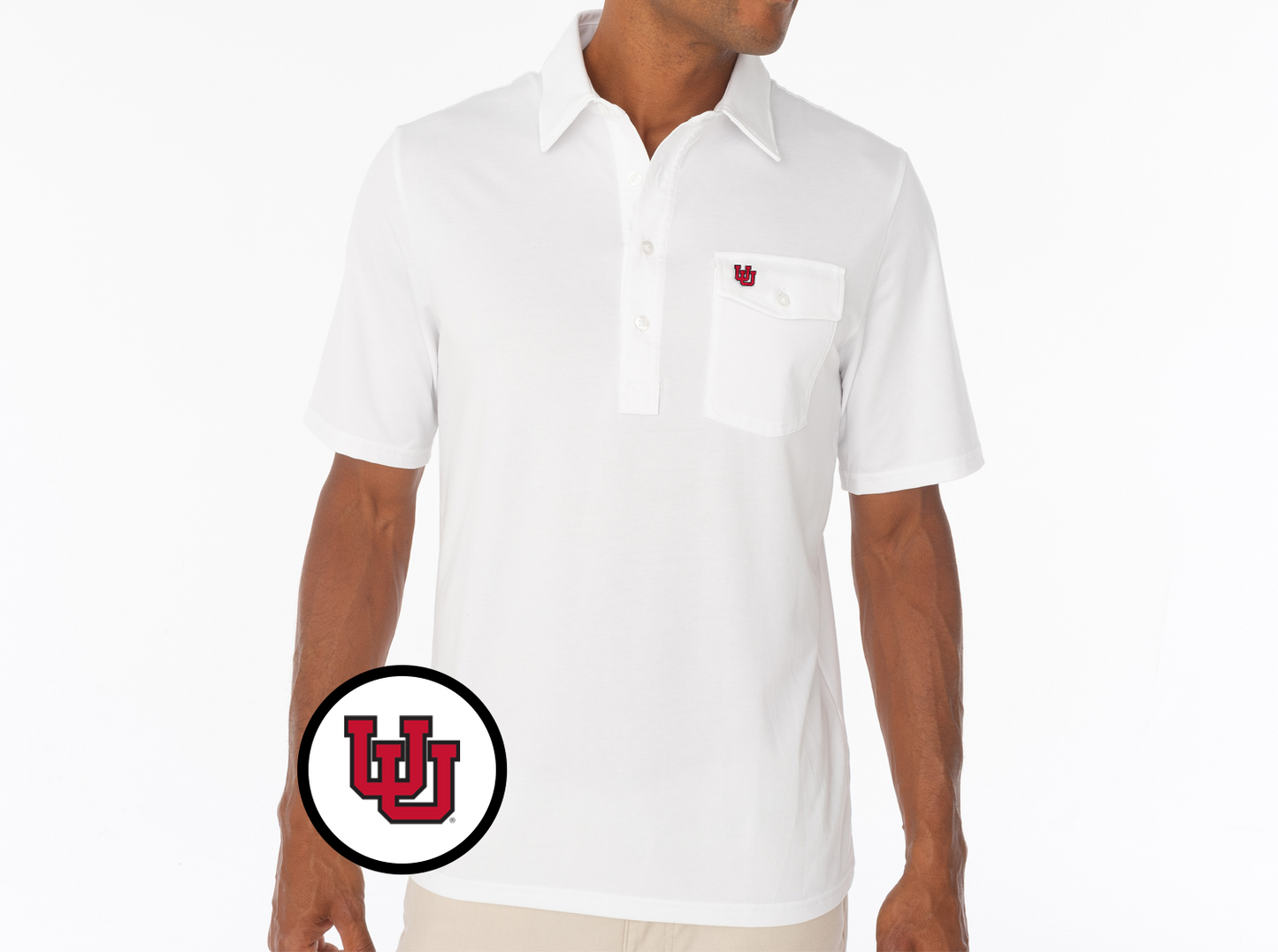 Criquet Utah in Coach’s Players Shirt, U Interlock, White, view 2