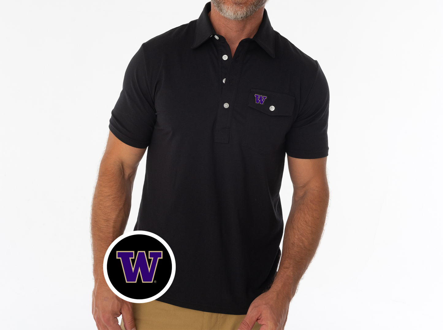 Criquet Washington in Coaches Players Shirt, W, Black, view 2