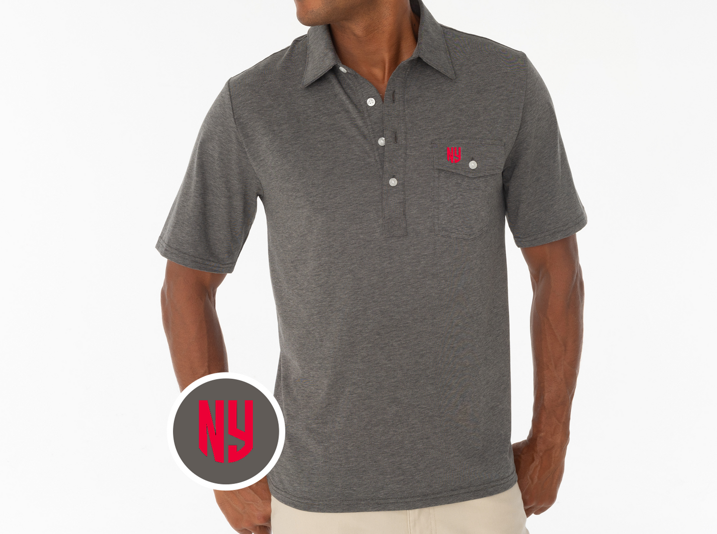 Criquet New York Red Bulls in Coaches Players Shirt, NY, Grey, view 1