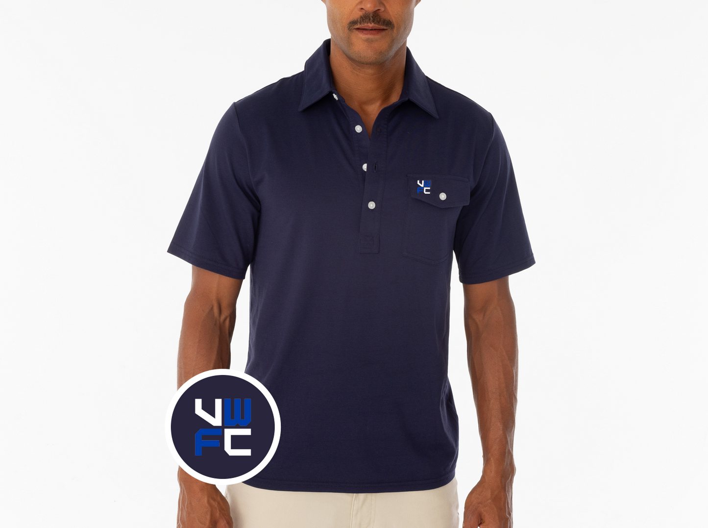 Criquet Vancouver Whitecaps in Coaches Players Shirt, VWFC, Navy, view 1