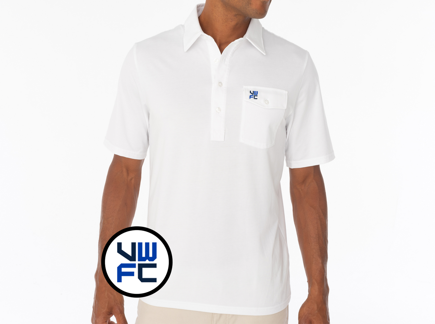 Criquet Vancouver Whitecaps in Coaches Players Shirt, VWFC, White, view 1