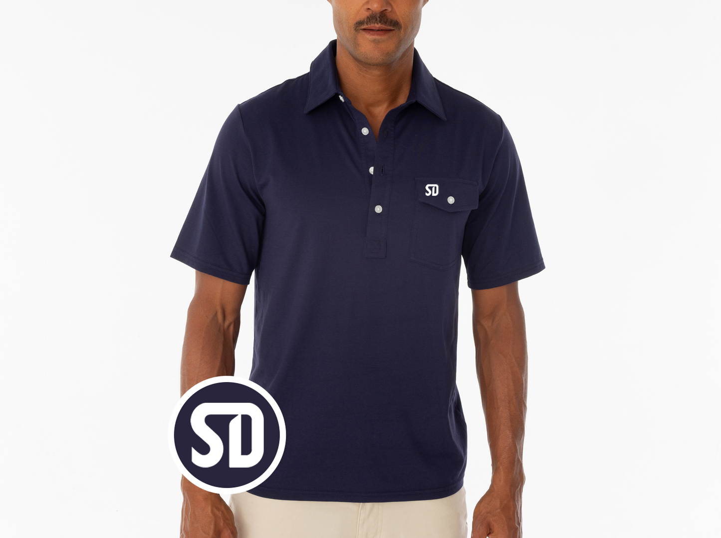 Criquet San Diego FC in Coaches Players Shirt, SD, Navy, view 1