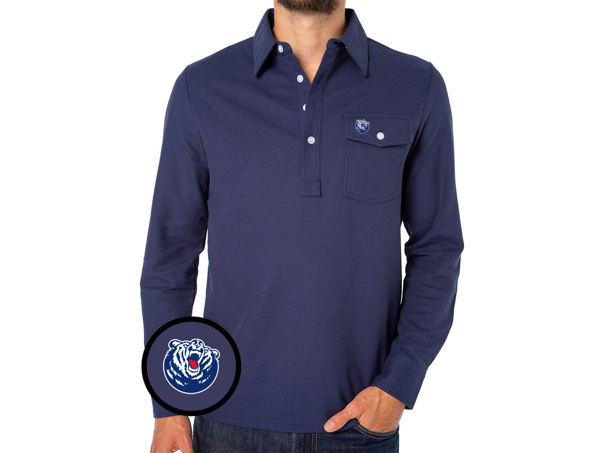 Belmont - Coach's Long Sleeve Players Shirt - Bruin - Peacoat