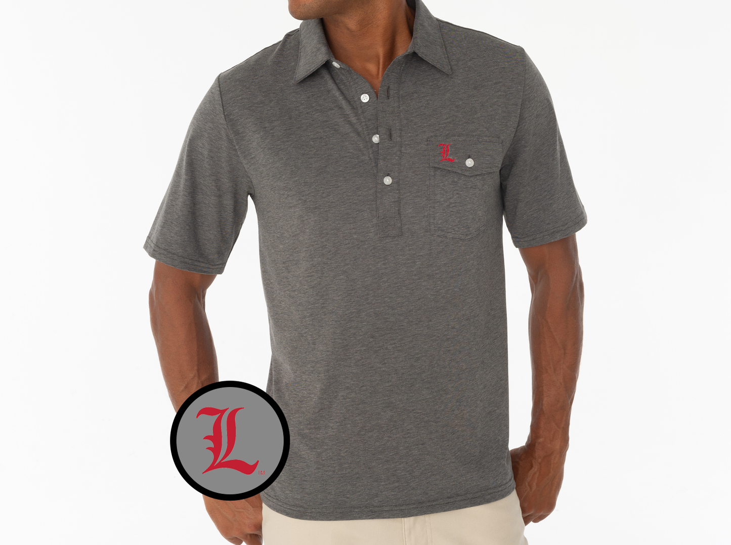 Criquet Louisville Coach's Players Shirt L in Heather Grey, view 1