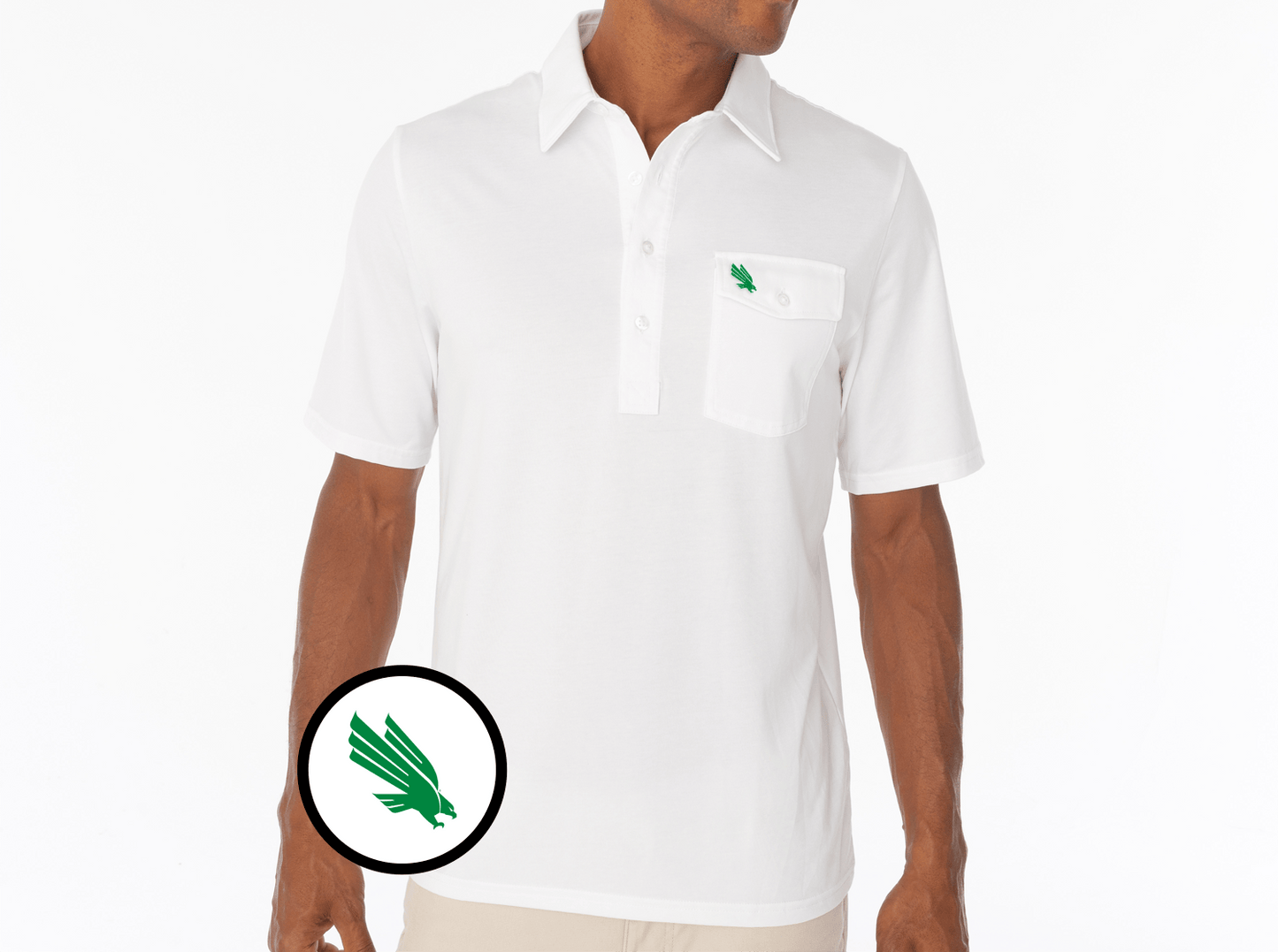 Criquet North Texas Coaches Players Shirt in Eagle, White, view 2