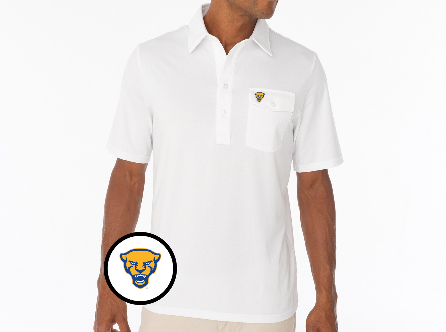 Criquet Pitt in Coaches Players Shirt, Panther, White, view 2