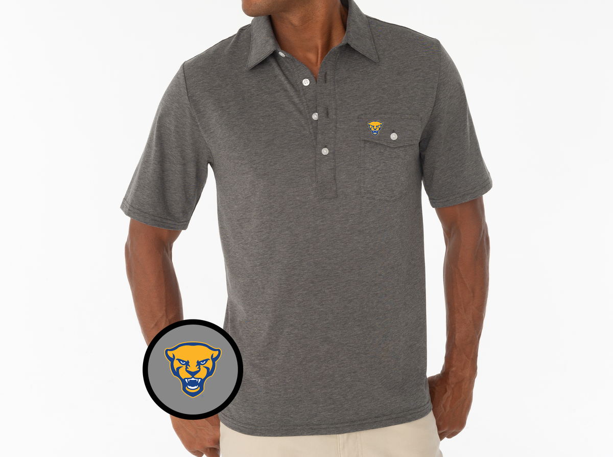 Criquet Pitt in Coaches Players Shirt, Panther, Heather Grey, view 2