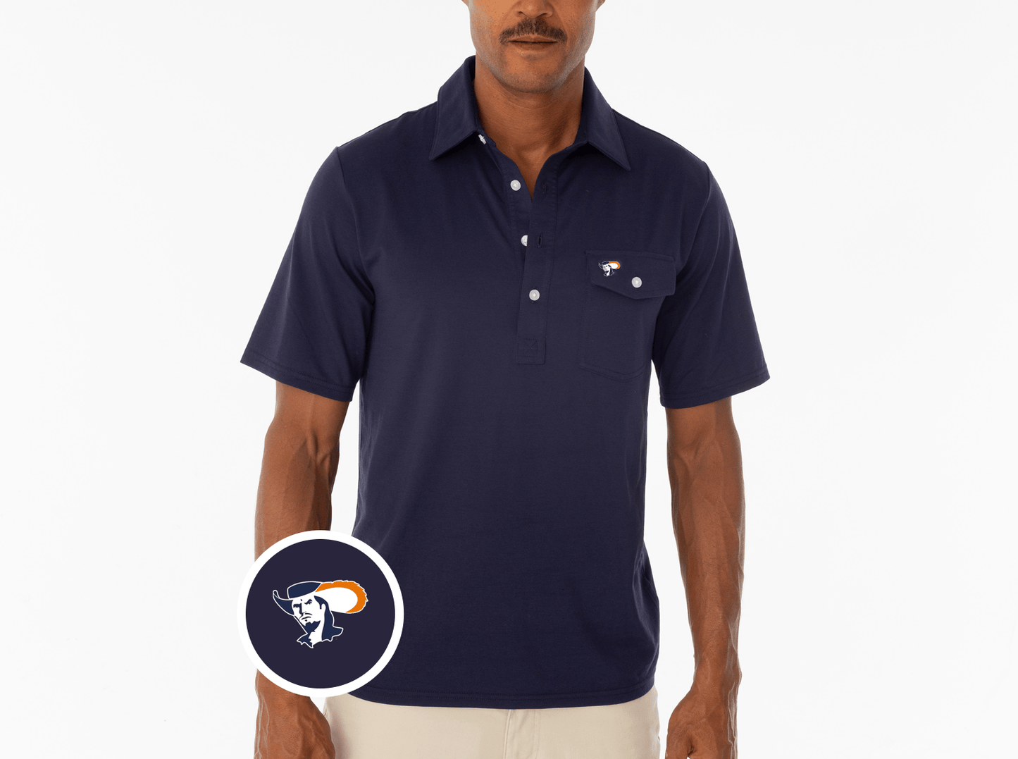 Criquet Virginia in Coaches Players Shirt, Cavalier, Navy, view 1