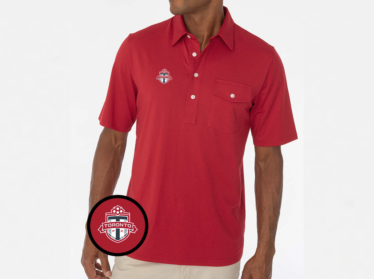 Criquet Toronto FC in Coaches Players Shirt, Crest, Crimson, view 1