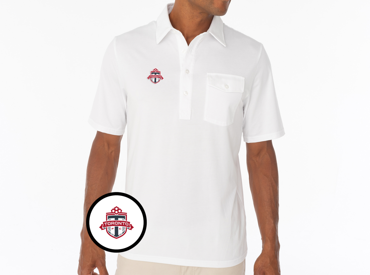Criquet Toronto FC in Coaches Players Shirt, Crest, White, view 1