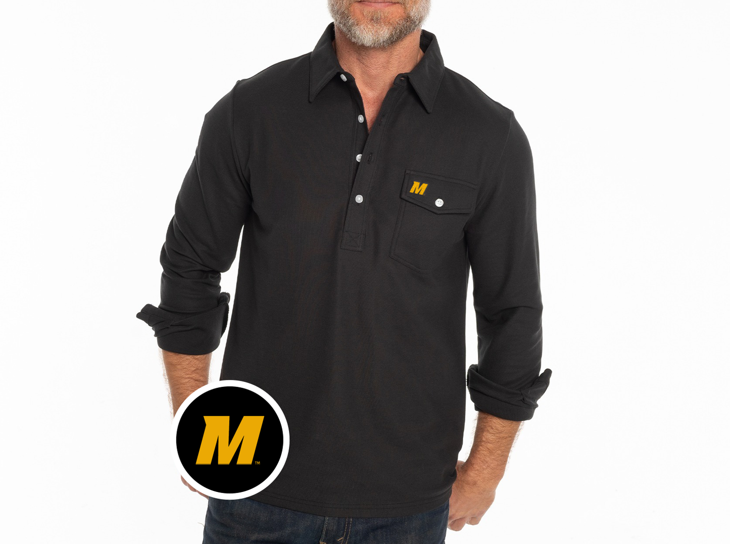 Missouri - Coach's Long Sleeve Players Shirt - M - Blackstone