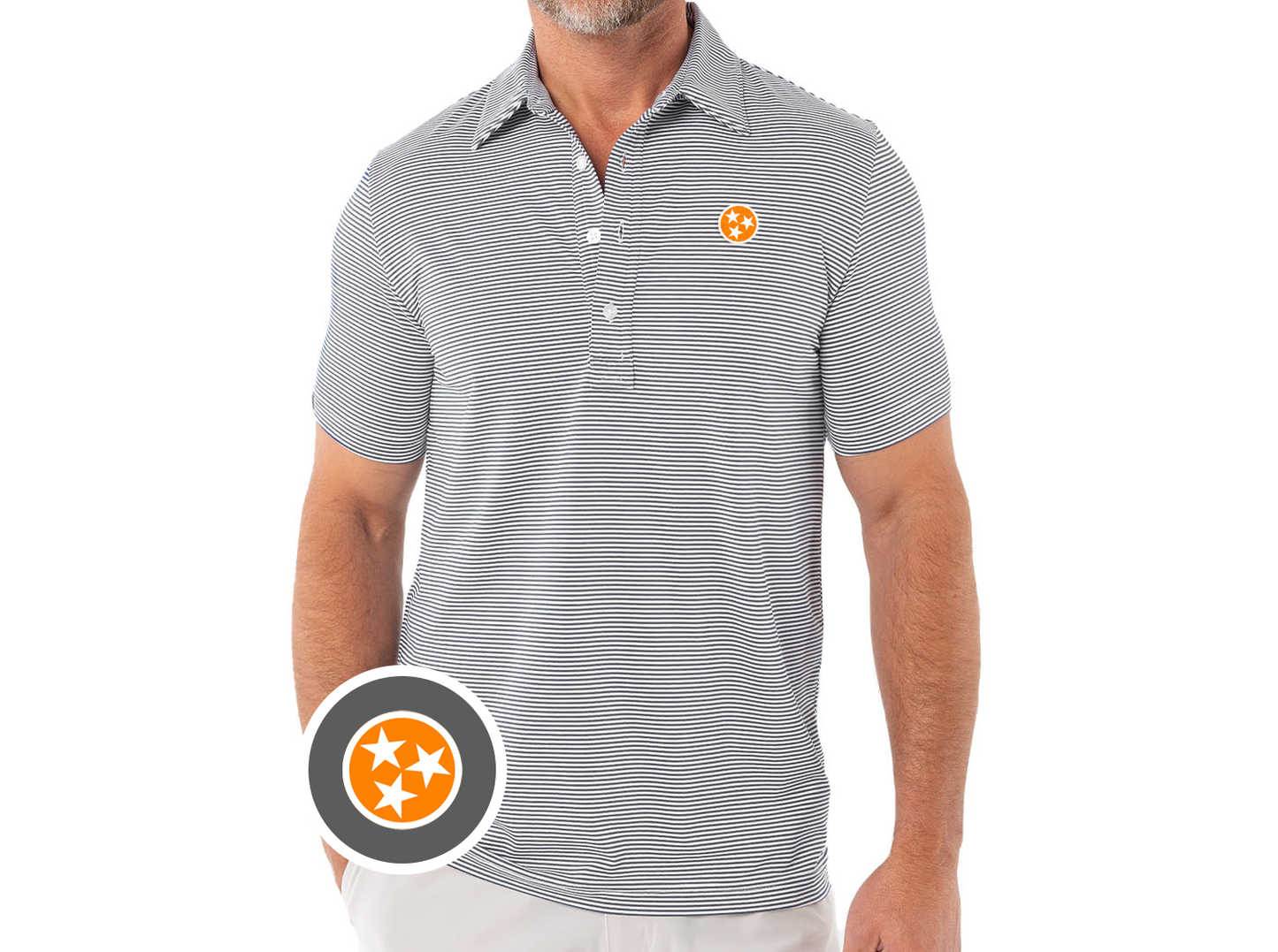 Criquet Tennessee in Sport Range, 3 Stars, Hobby Stripe Grey/White, view 1