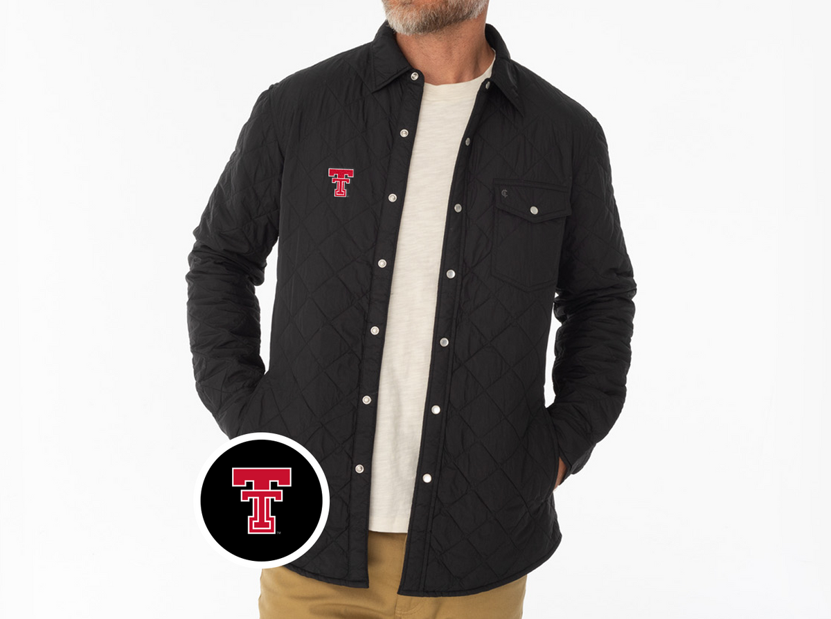 Texas Tech - Coach's Shacket - New Double T - Black