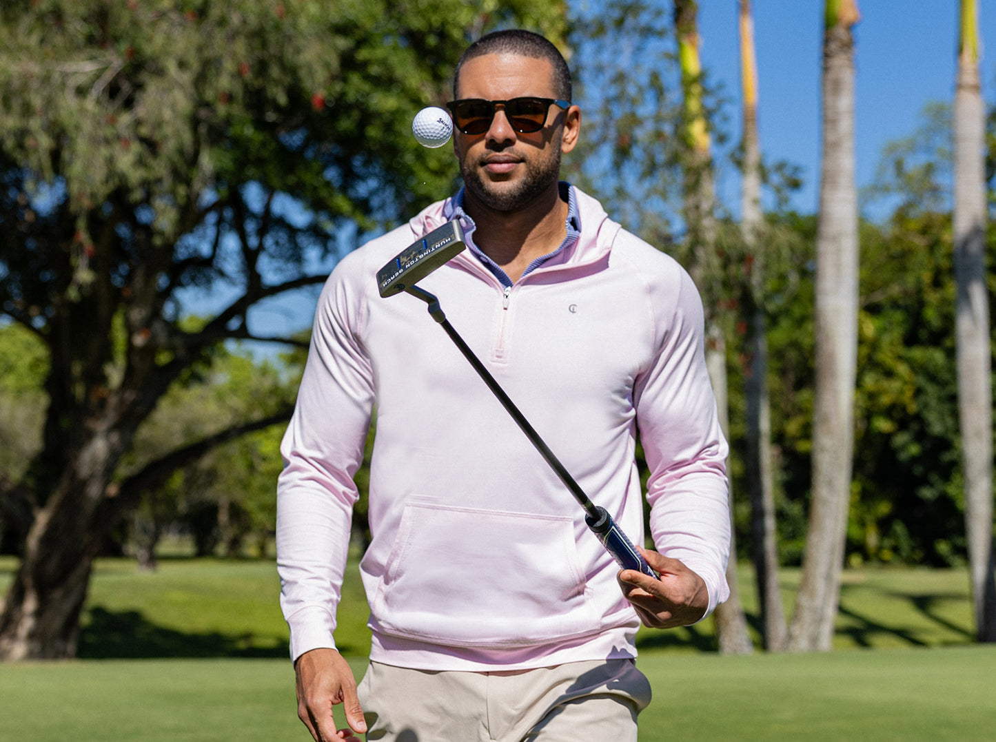 Criquet Ace Performance Hoodie in Pink, view 8