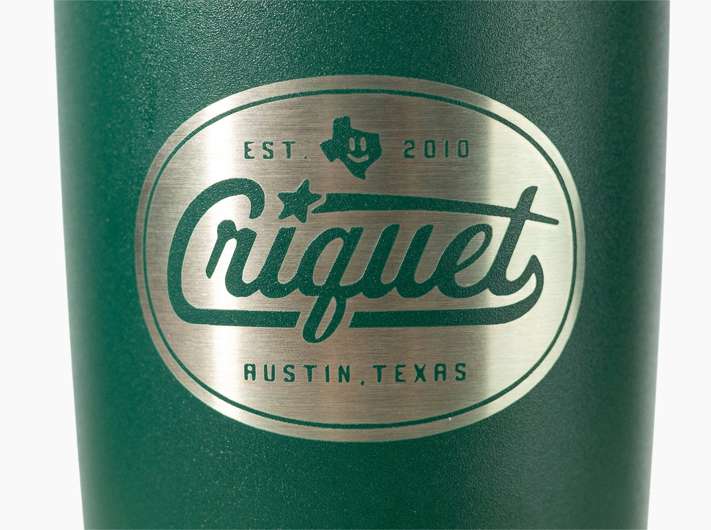 Criquet x YETI in Script Criquet 20 oz Tumbler, Black Forest Green, view 2