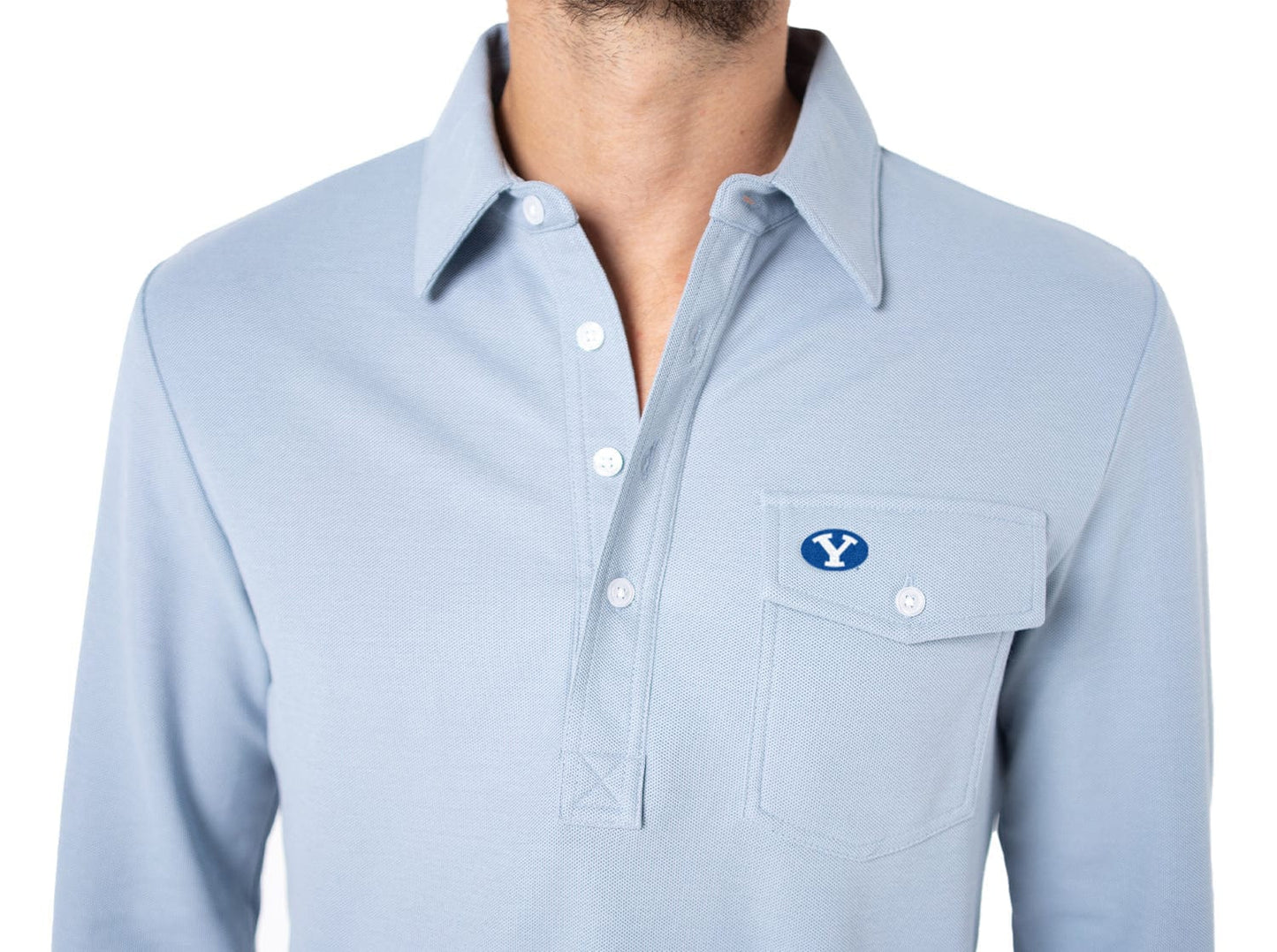 Criquet BYU Long Sleeve Players Shirt in Oval, Mr. Freeze, view 2