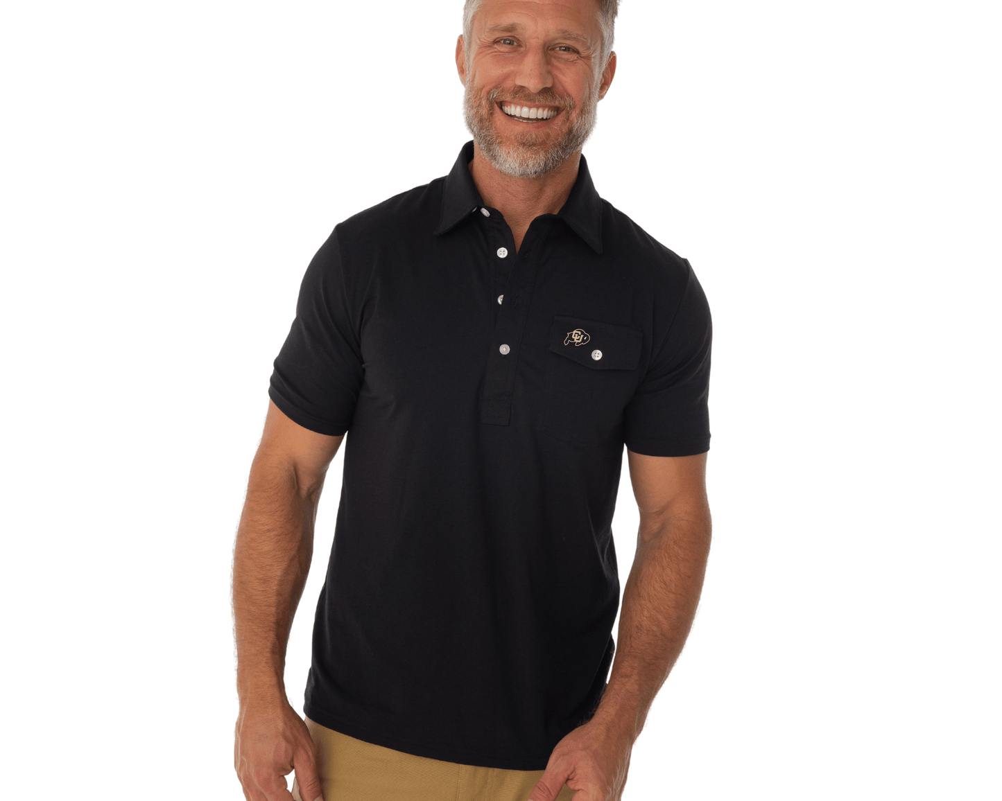 Criquet Colorado in Coaches Players Shirt, CU Buff, Black, view 5