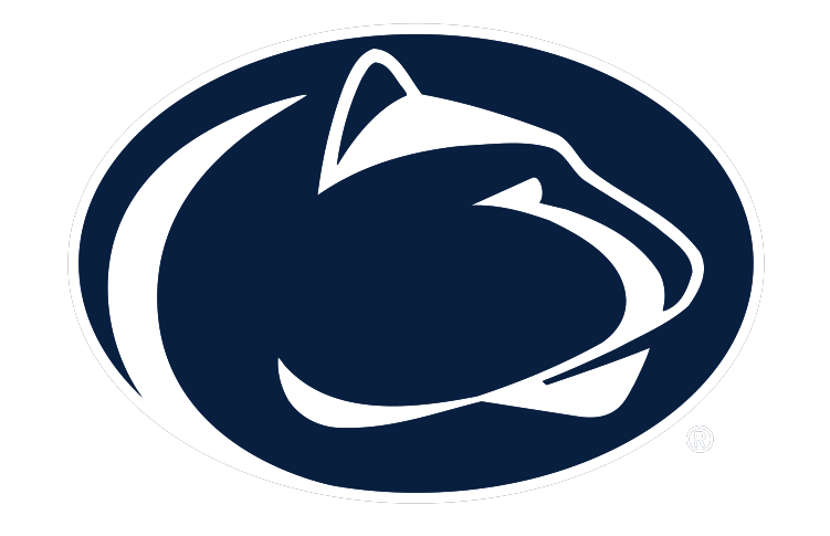 Criquet Penn State Long Sleeve Players Shirt in Lion Icon, Blackstone, view 3