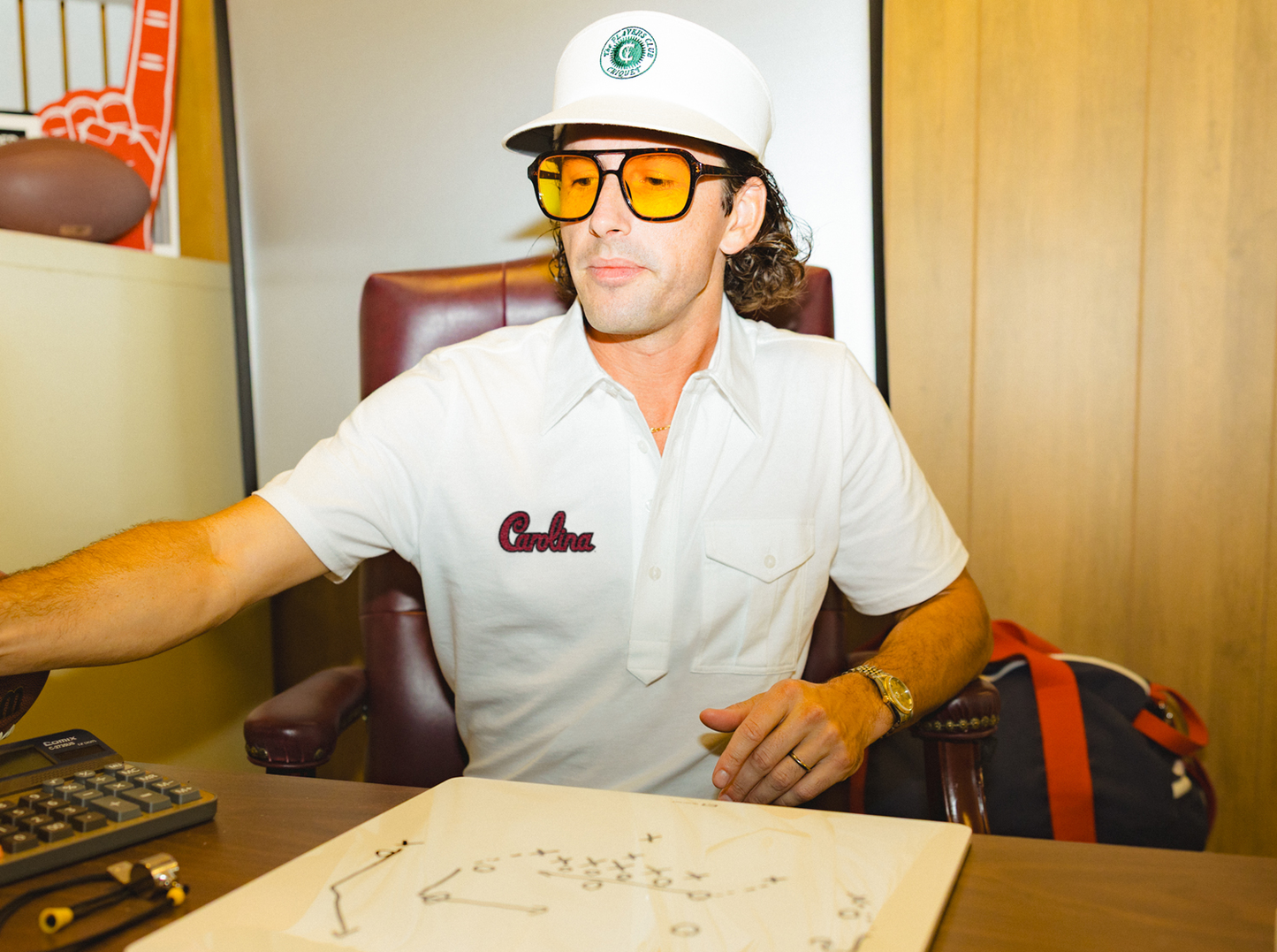 South Carolina - Retro Coach's Shirt - Carolina Script - White
