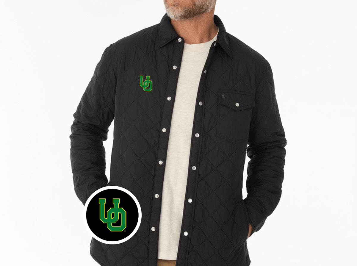 Criquet Oregon Quilted Shacket in UO Icon, Black, view 1