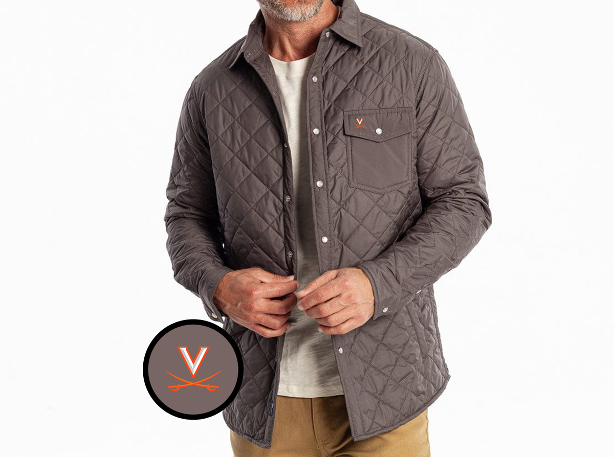 Virginia - Coach's Shacket - V w/ Sword - Charcoal