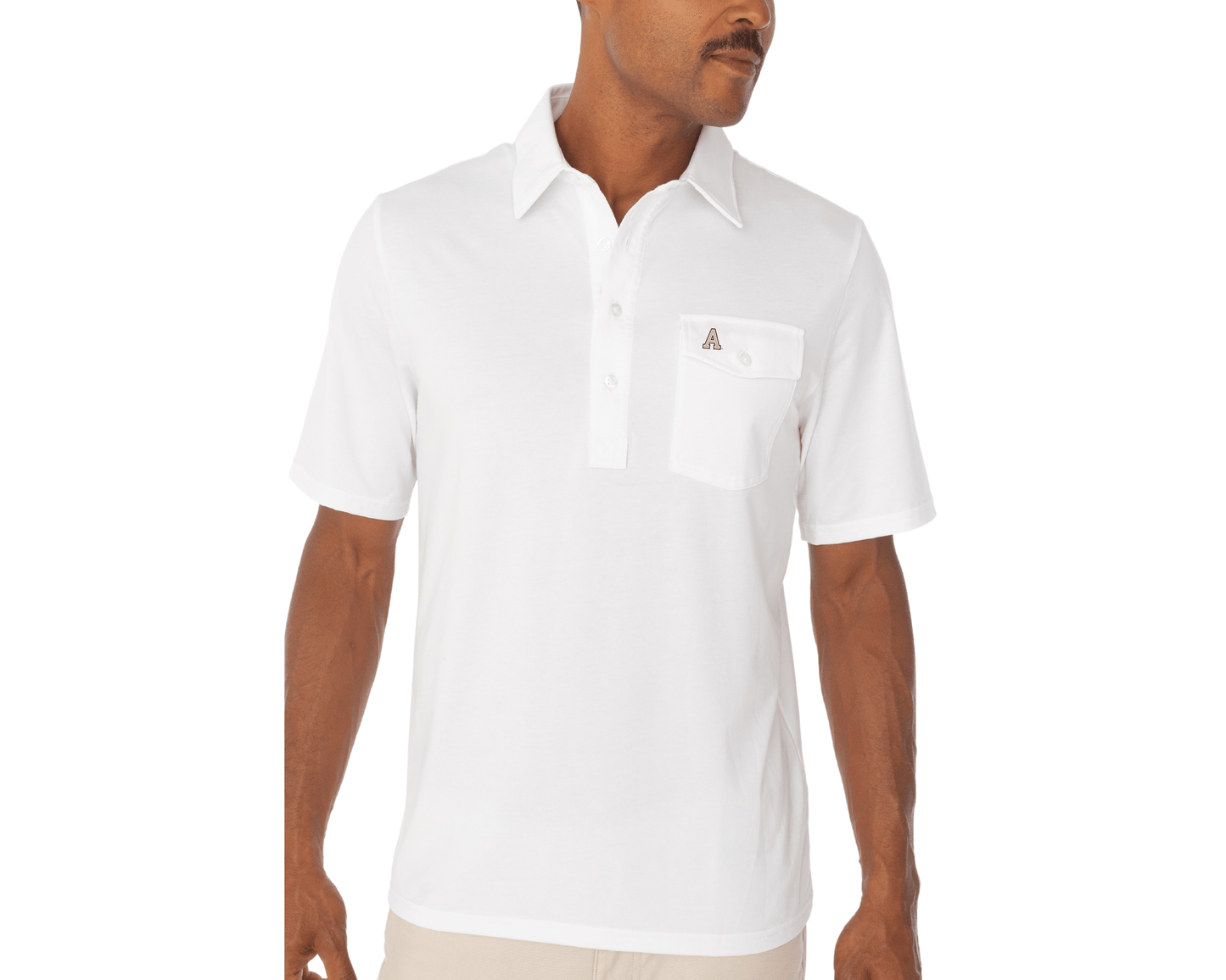 Criquet Army in Coach's Performance Players Shirt, A Mark, White, view 3