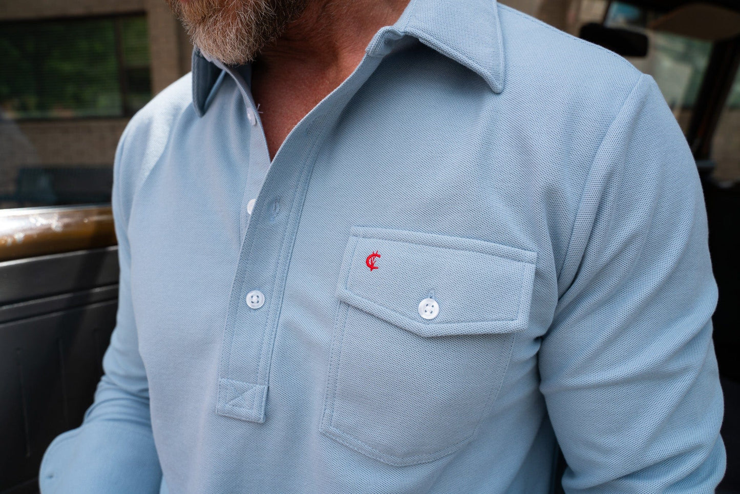 Criquet Long Sleeve Players Shirt in Mr. Freeze, view 10
