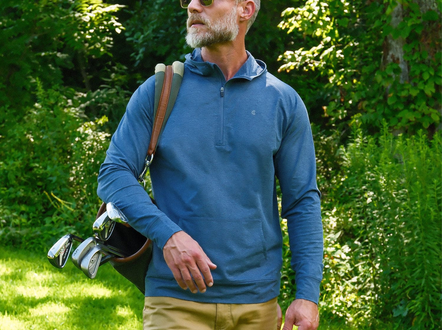 Criquet Ace Performance Hoodie in Navy, view 7
