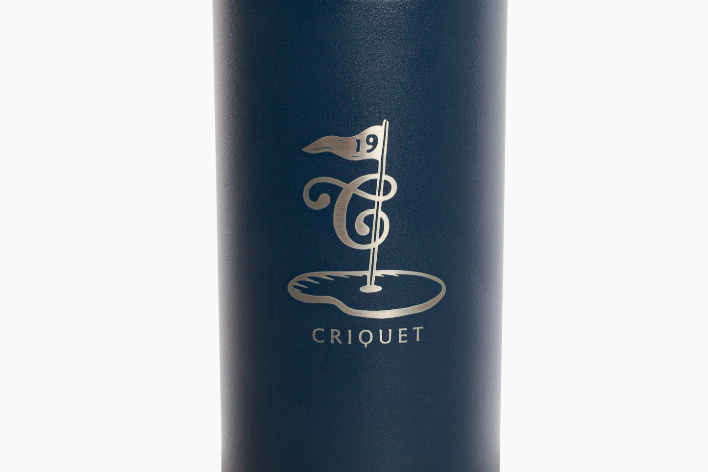 Criquet x YETI in Criquet Flag 26 oz Water Bottle, Navy, studio photo