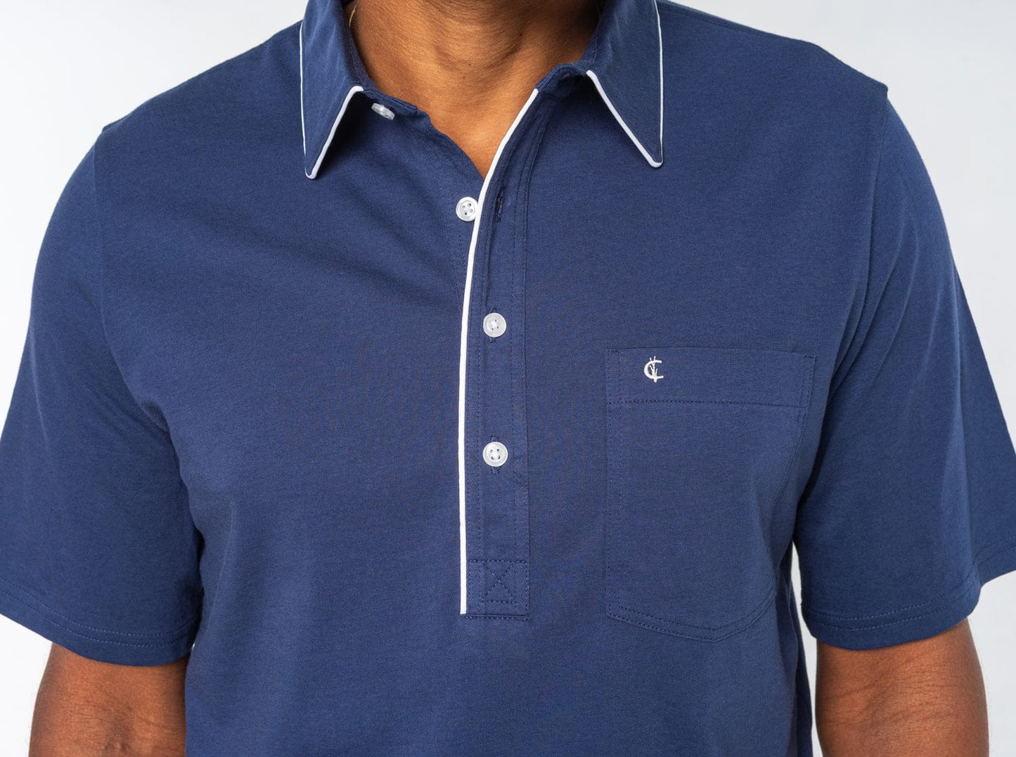 Criquet Throwback Players Shirt in Navy, view 10