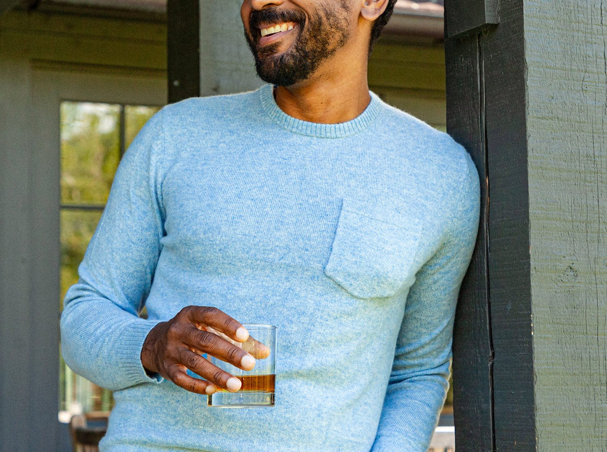 Criquet Legacy Cashmere Pocket Crew in Rainey, view 9