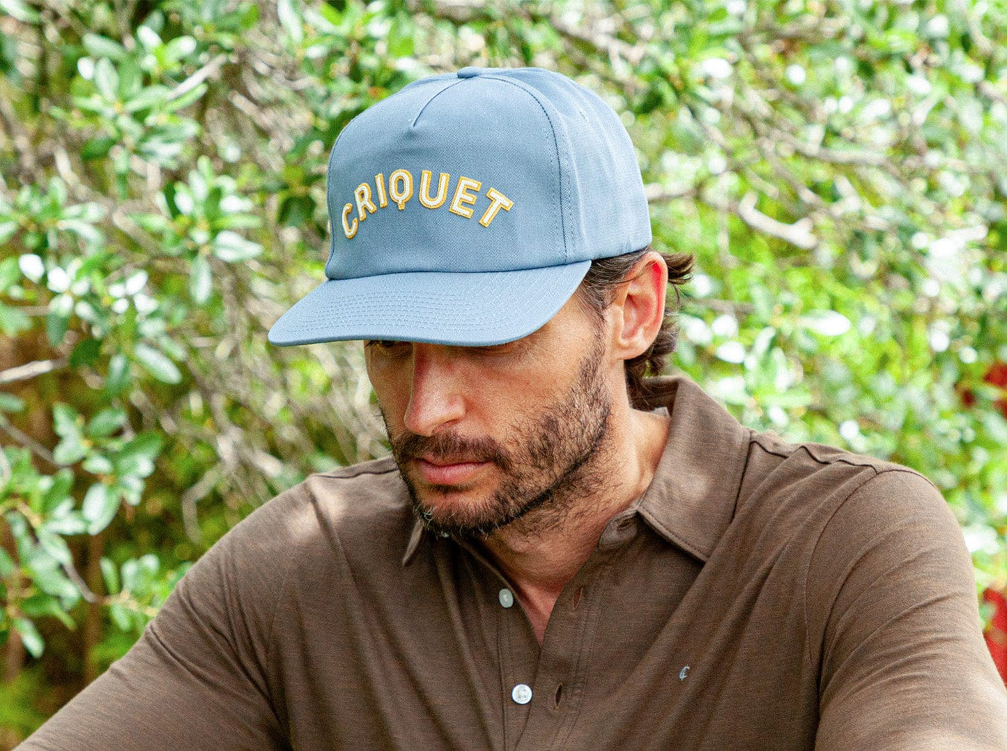 Throwback Hat in Felt Criquet, Light Blue Twill, view 3