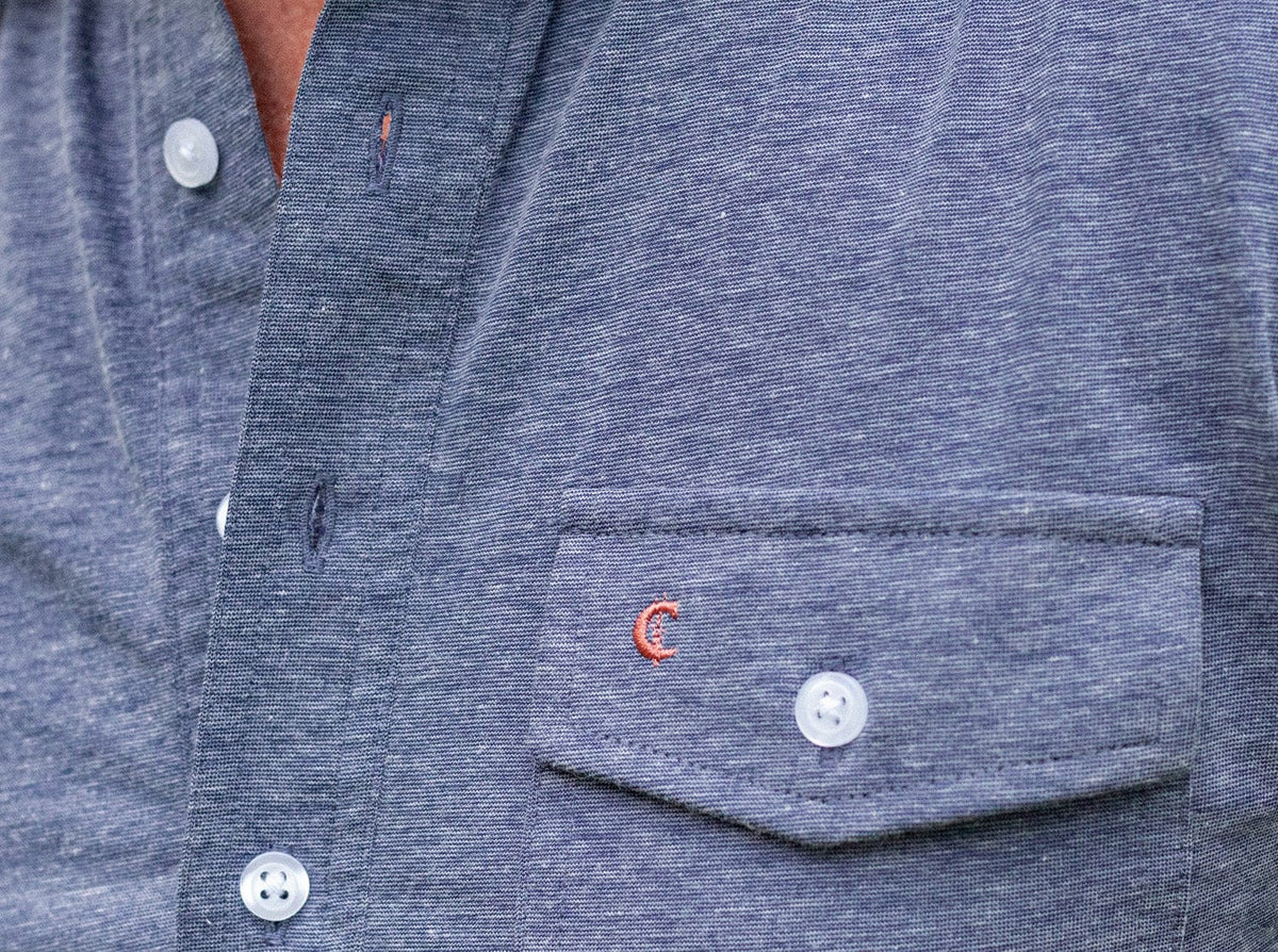Criquet Performance Players Shirt in Midnight, view 7