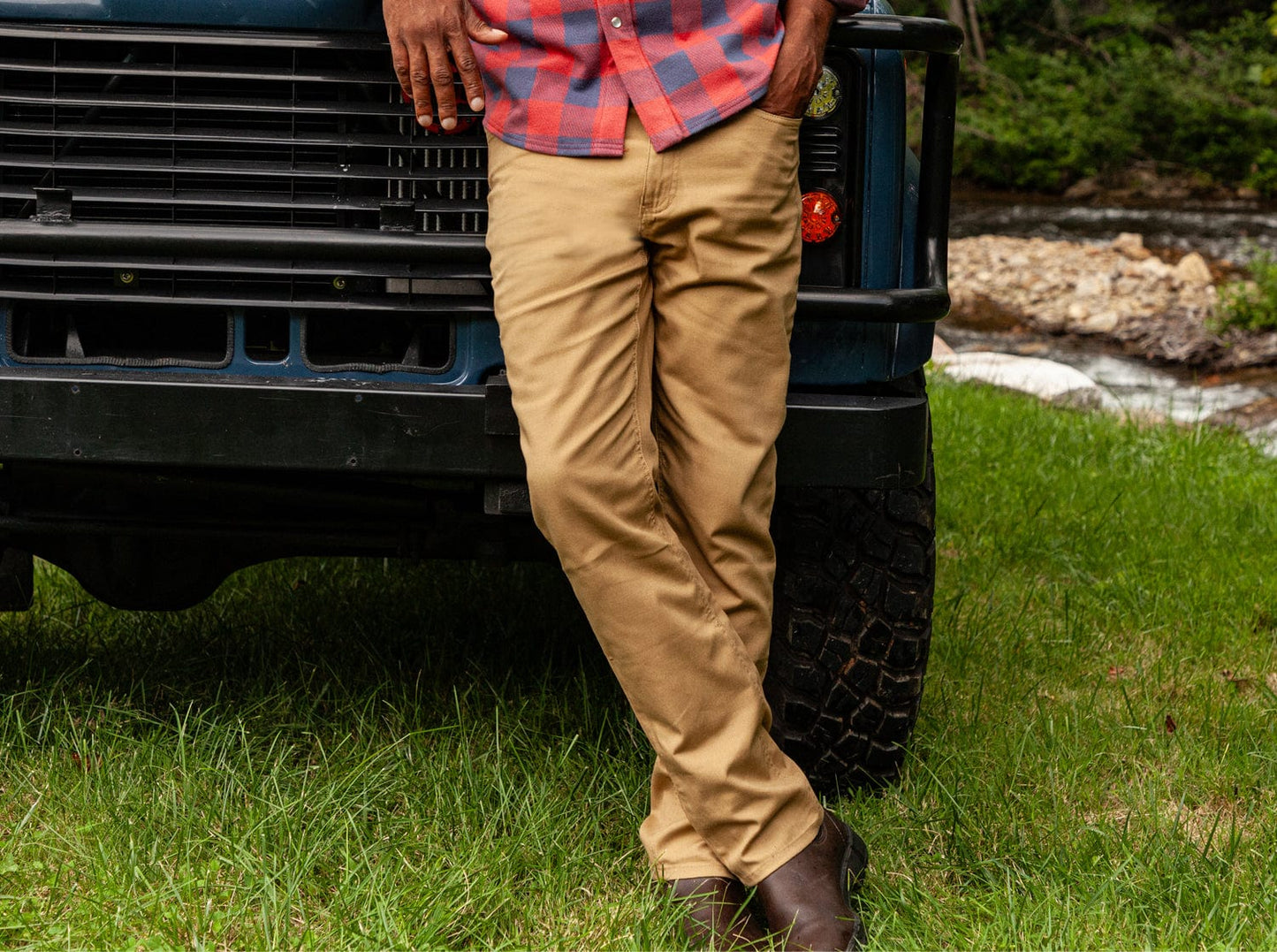 Criquet Comfort Canvas Pant in Camel, view 9