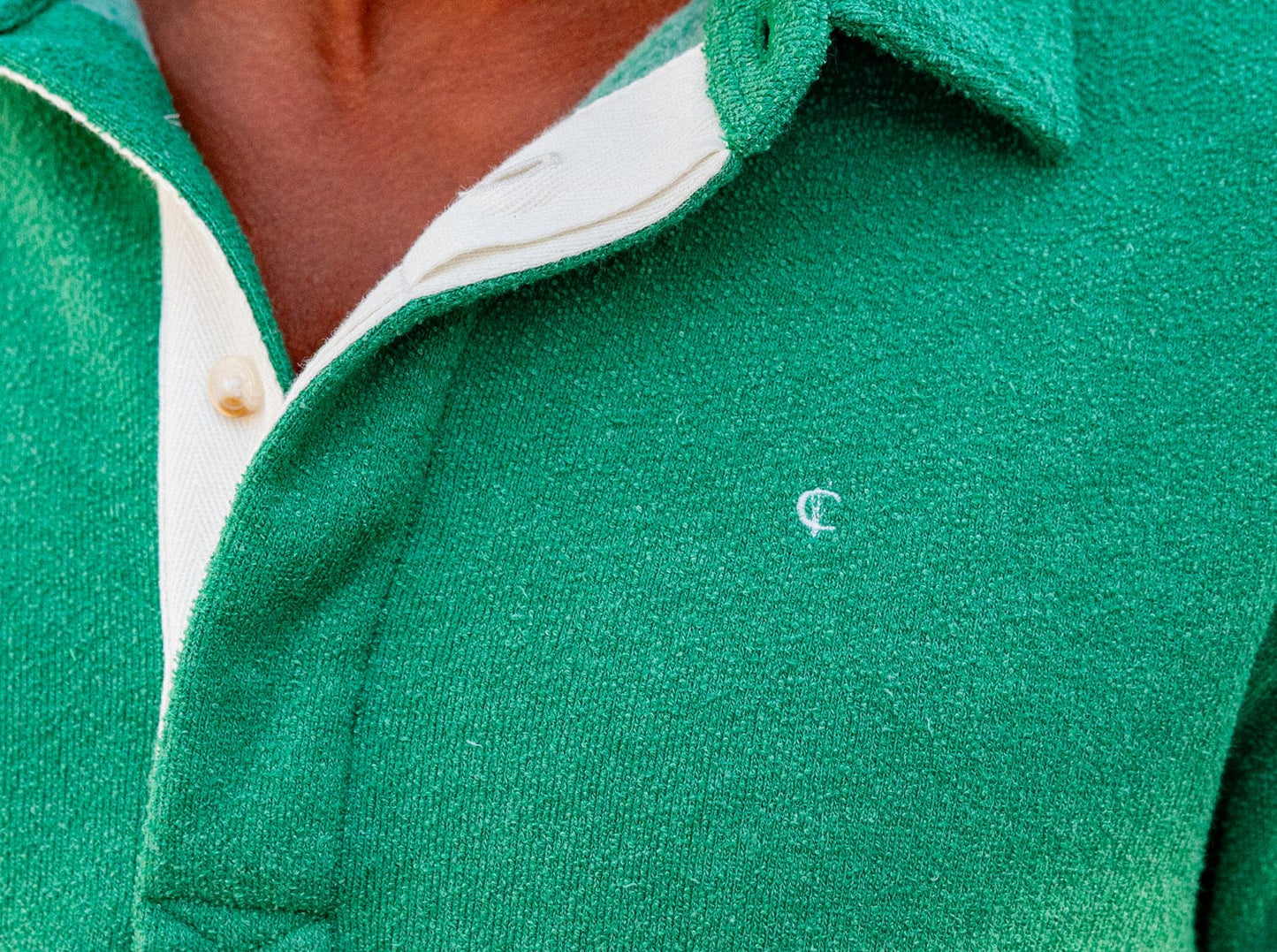 Terry Fleece Collared Sweatshirt - Fresh Cut