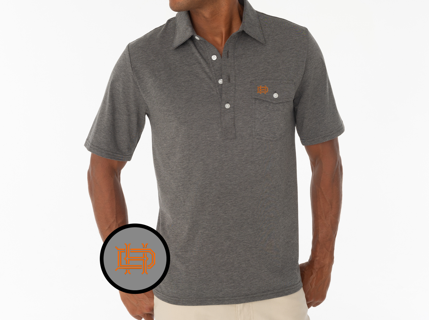 Criquet Houston Dynamo in FC, Coaches Players Shirt, HD Interlock, Grey, view 1
