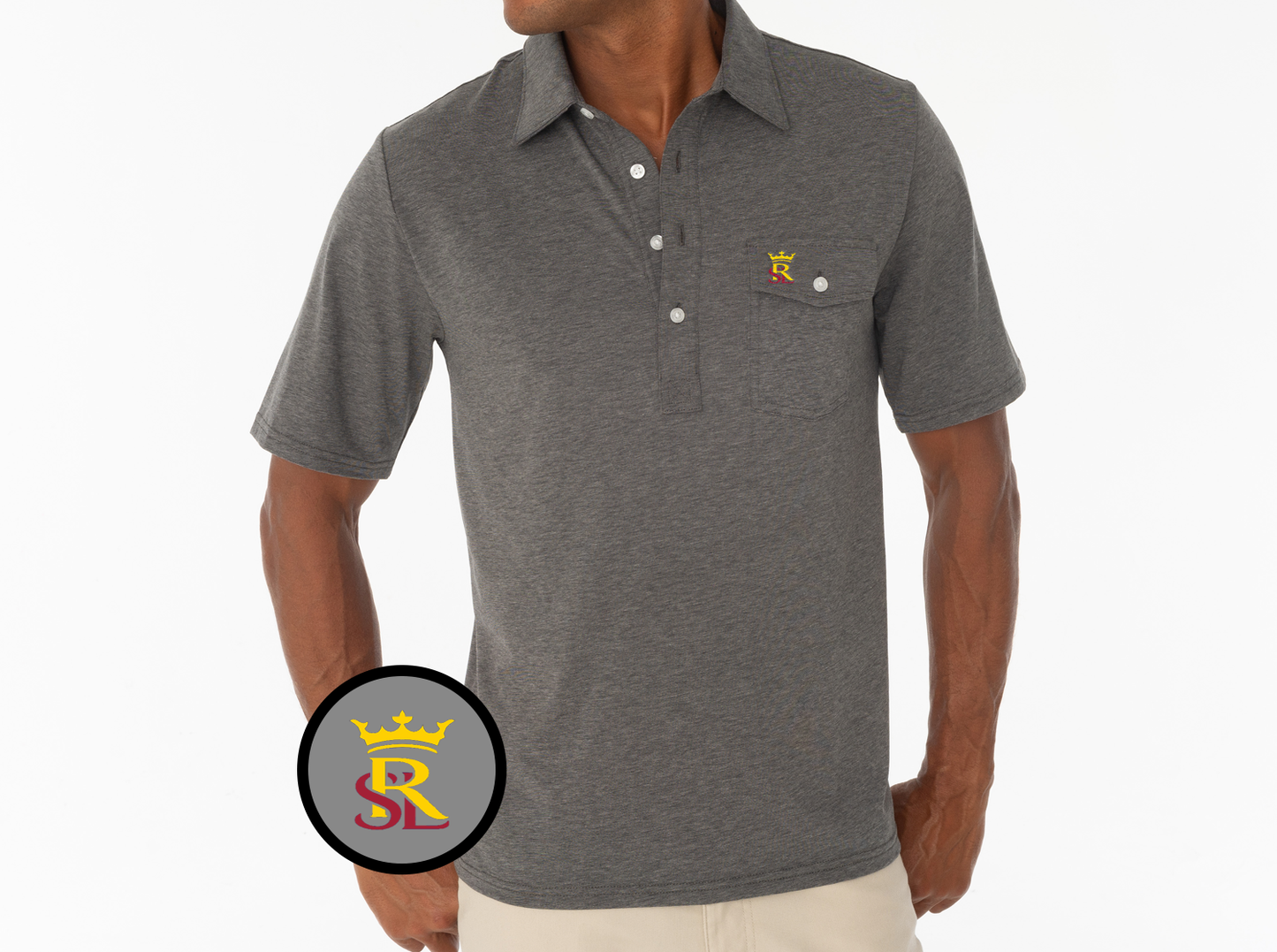 Criquet Real Salt Lake in Coaches Players Shirt, RSL, Grey, view 1