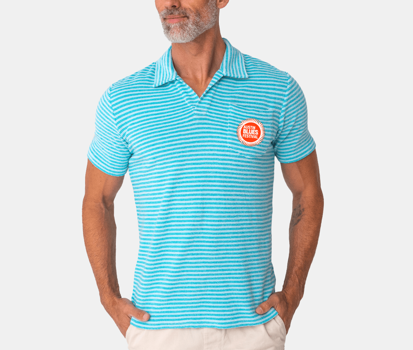 Austin Blues Fest - Terrycloth Polo- The Blues
