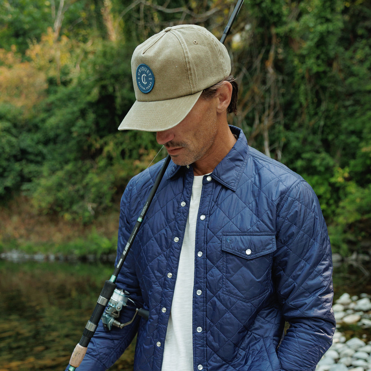 Throwback Hat - Criquet Badge - Washed Brown Twill